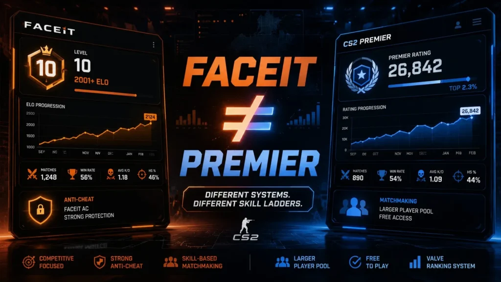 image about Is FACEIT ELO the Same as CS2 Premier Rating